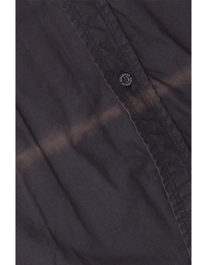 Мужская рубашка Wrangler с коротким рукавом 2XL темно-синяя, хлопок