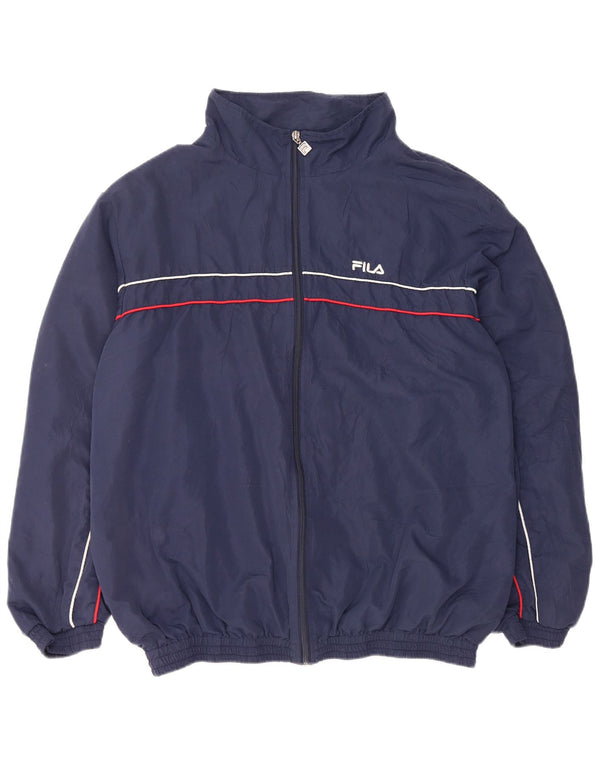 Fila Мужской спортивный костюм Top Jacket 2XL Темно-синий в полоску из полиэстера Спортивный