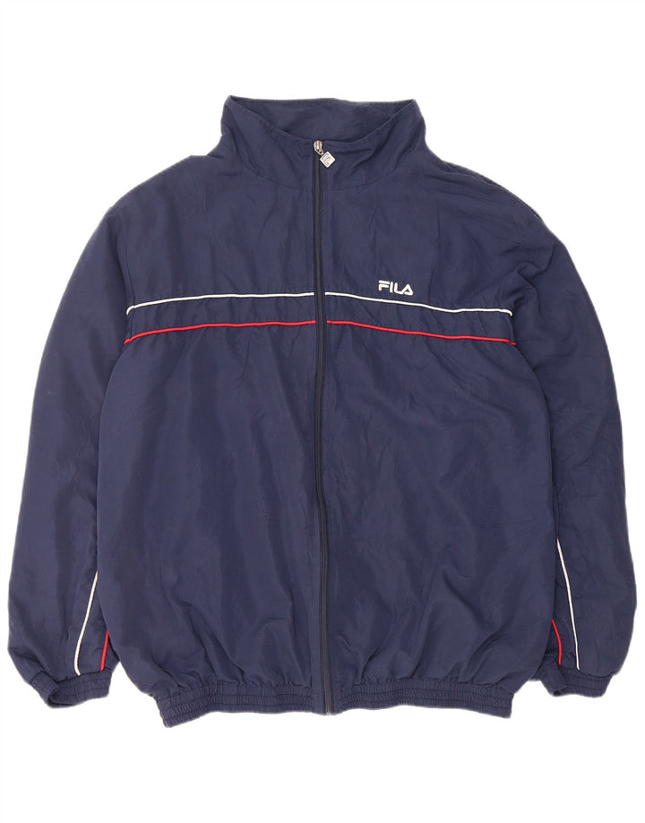 Fila Мужской спортивный костюм Top Jacket 2XL Темно-синий в полоску из полиэстера Спортивный