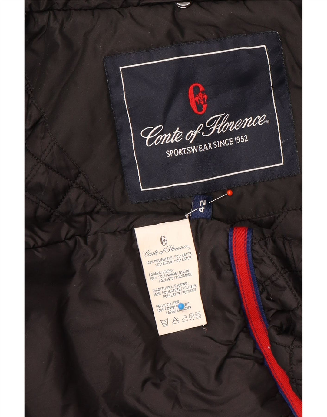 Женское пальто Conte of Florence IT 42 Medium Black Nylon