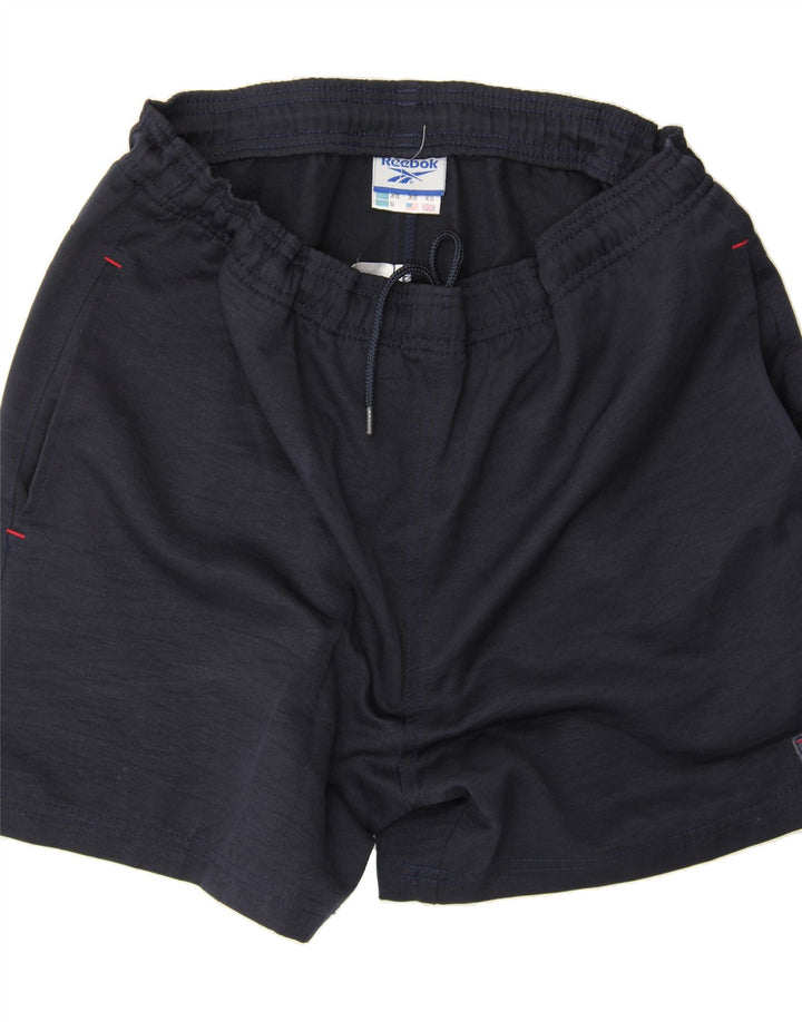 REEBOK Womens Sport Shorts UK 6 XS Navy Blue Polyester Vintage Reebok and Second-Hand Reebok from Messina Hembry 