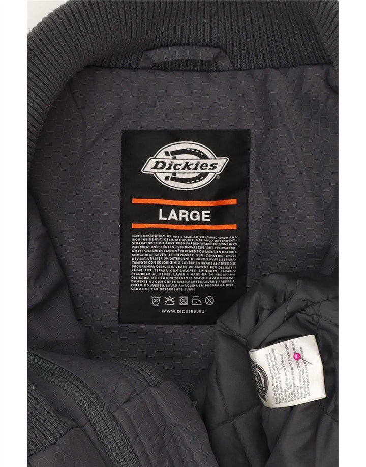 Мужская куртка-бомбер Dickies UK 40, большая серая, полиамид