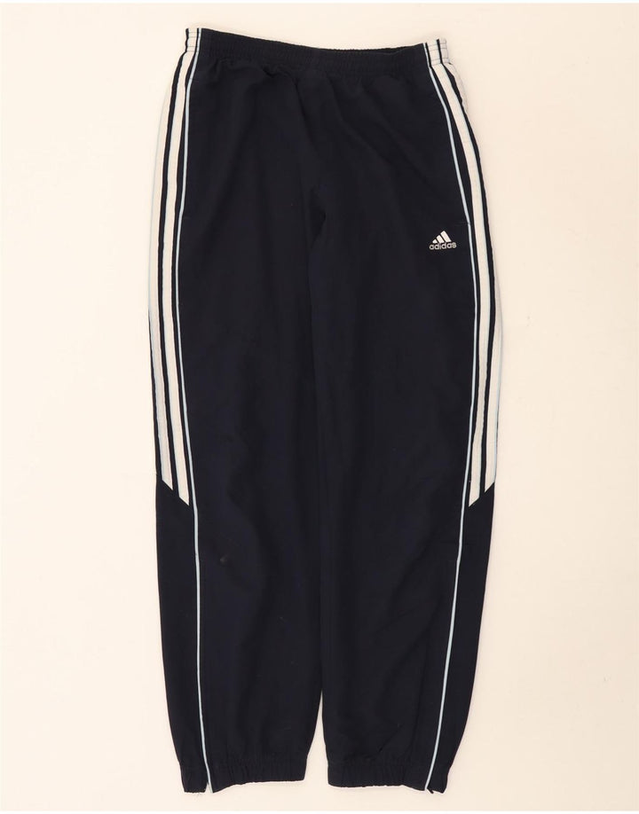 Мужские спортивные брюки Adidas среднего размера, темно-синие, полиэстер