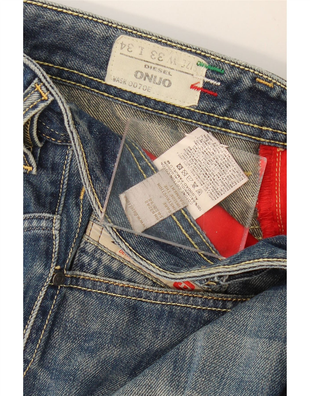 Мужские джинсовые шорты Diesel Onijo W33, средний синий хлопок