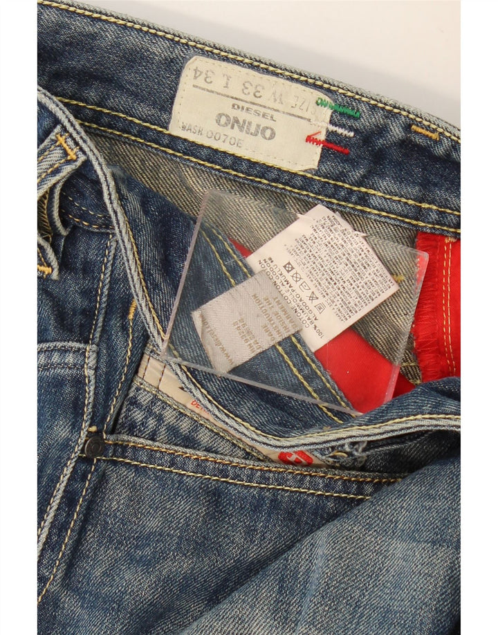 Мужские джинсовые шорты Diesel Onijo W33, средний синий хлопок