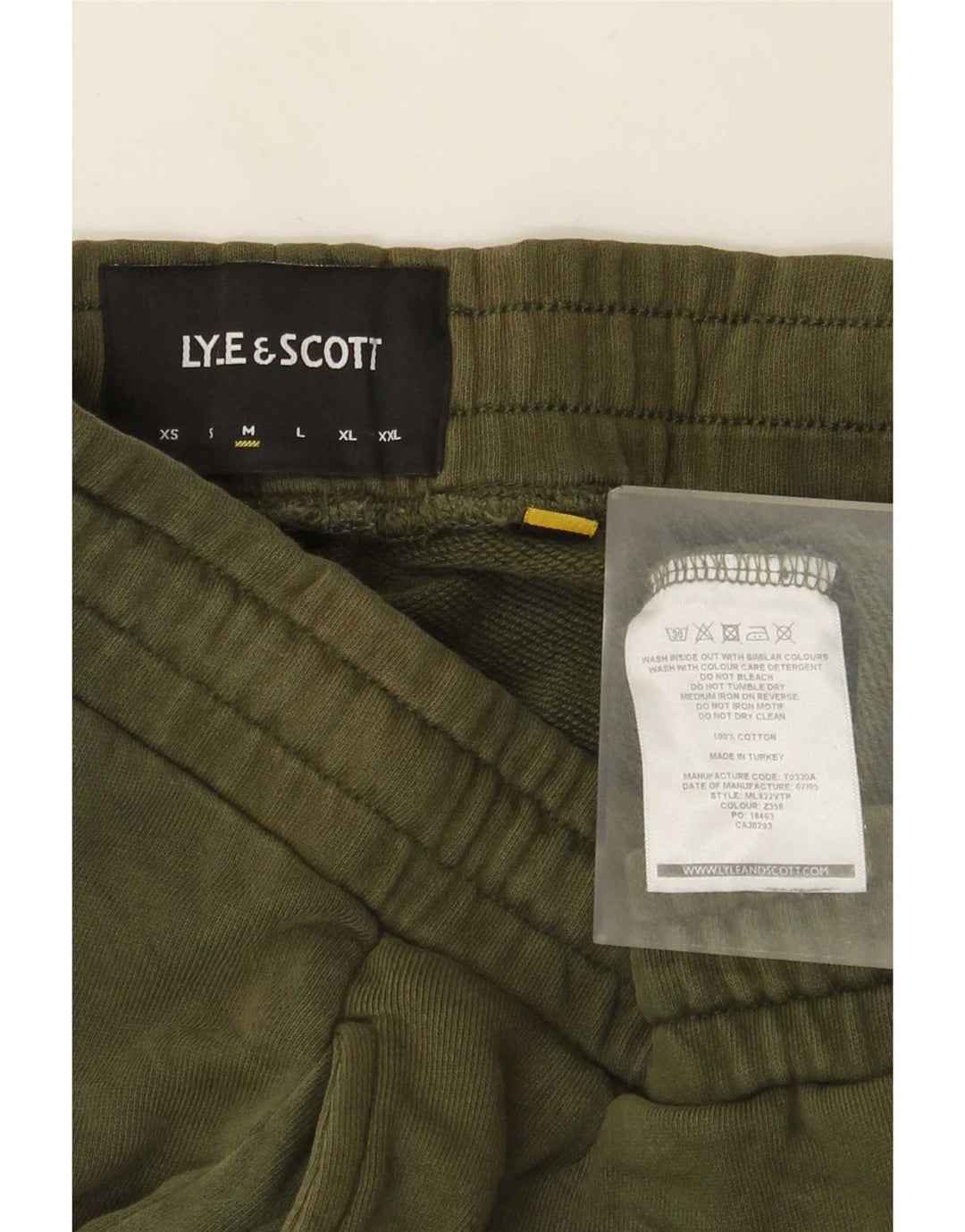 Мужские спортивные брюки Lyle & Scott, джоггеры, средний зеленый хлопок, хлопок