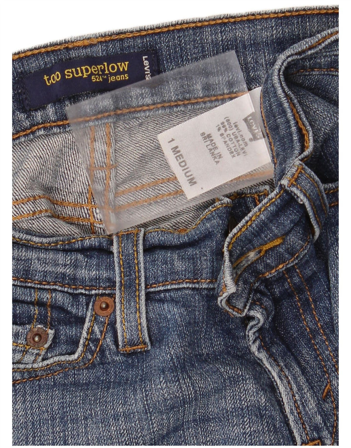 Женские джинсы скинни LEVI'S 524 Too Superlow США 1 XS W28 L32 Синий хлопок