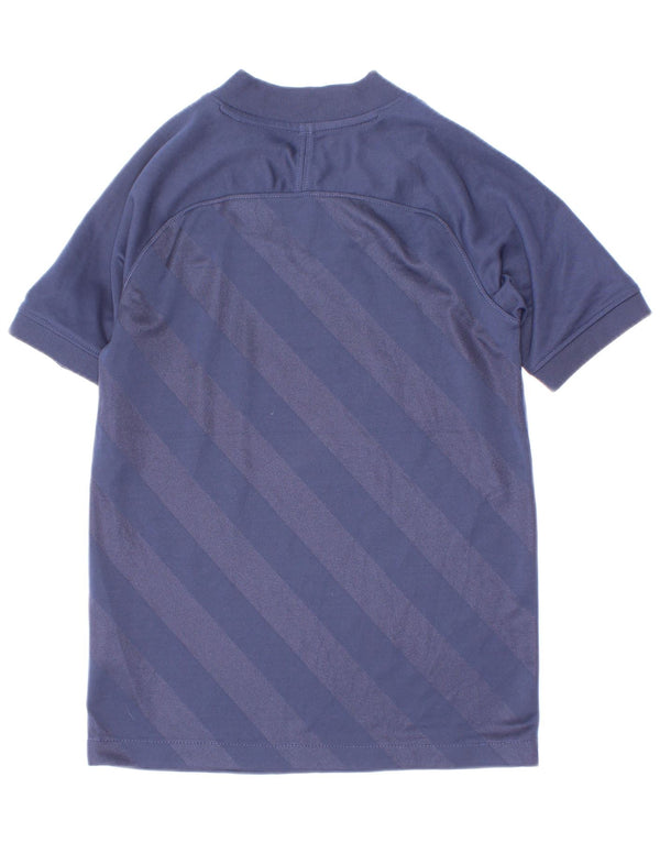 Футболка Nike Dri Fit для мальчиков, топ 6–7 лет, XS, темно-синий в полоску, полиэстер