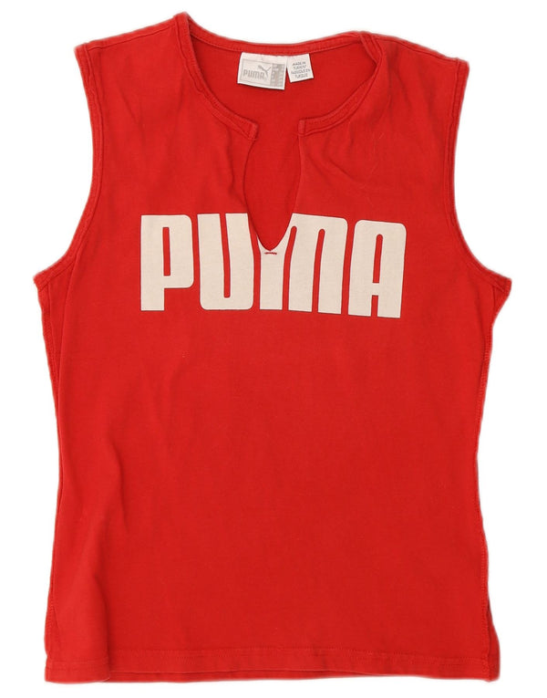 Женский жилет с рисунком Puma UK 10, маленький красный хлопок