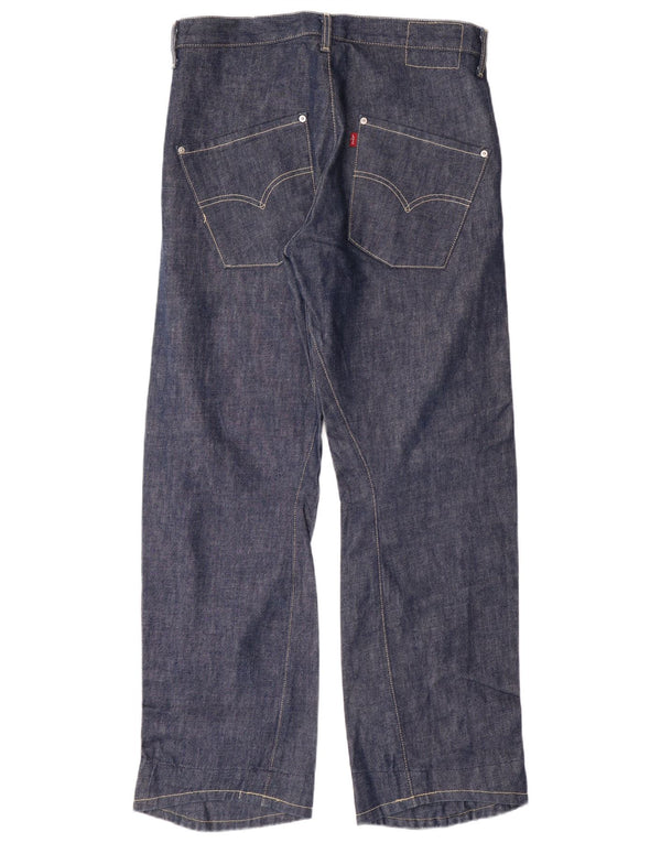 Мужские прямые джинсы LEVI'S 501 W32 L30 синие хлопковые классические