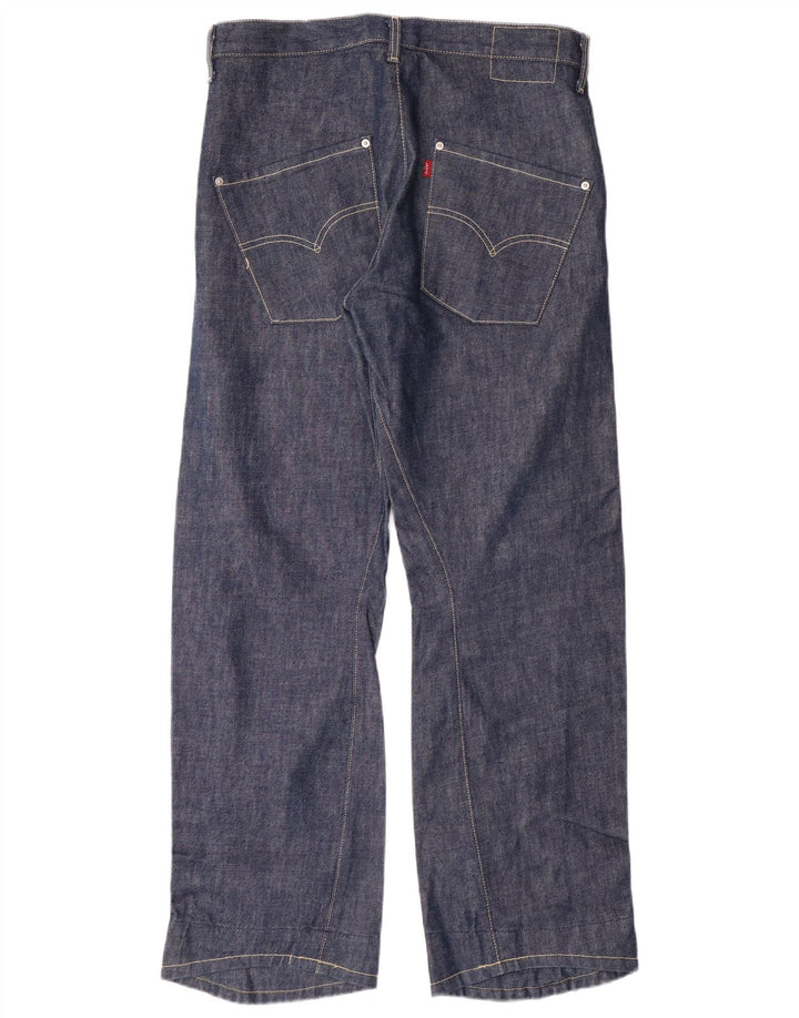 Мужские прямые джинсы LEVI'S 501 W32 L30 синие хлопковые классические