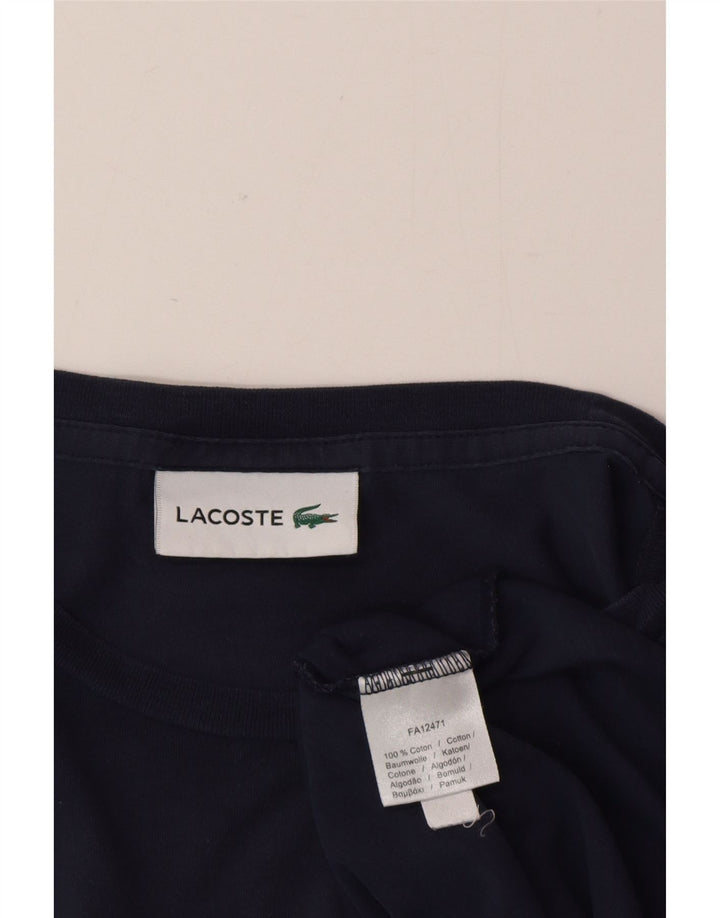 Lacoste Мужская футболка большого размера из хлопка темно-синего цвета