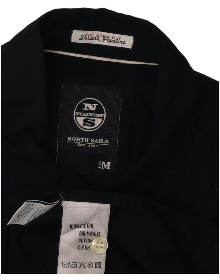 Мужская рубашка с коротким рукавом North Sails с коротким рукавом, темно-синяя, хлопковая