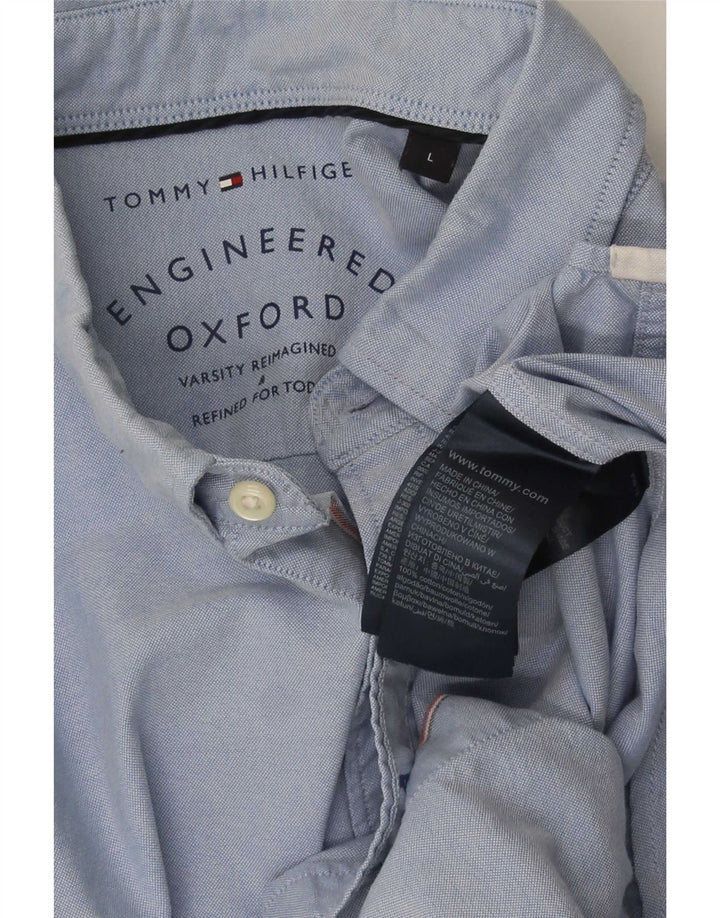 Мужская рубашка Tommy Hilfiger, большой синий хлопок