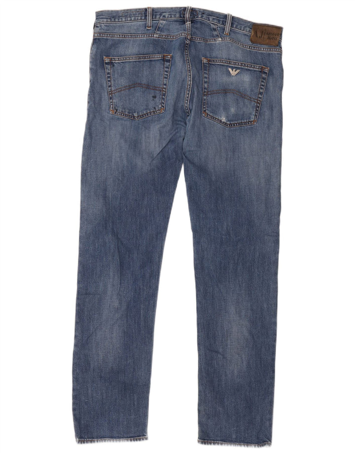 Мужские прямые джинсы Armani J45 Regular W38 L34, синий хлопок