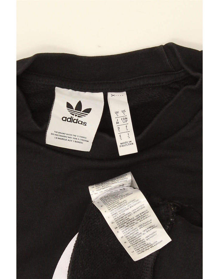 Мужской свитер с рисунком Adidas, маленький черный хлопковый джемпер