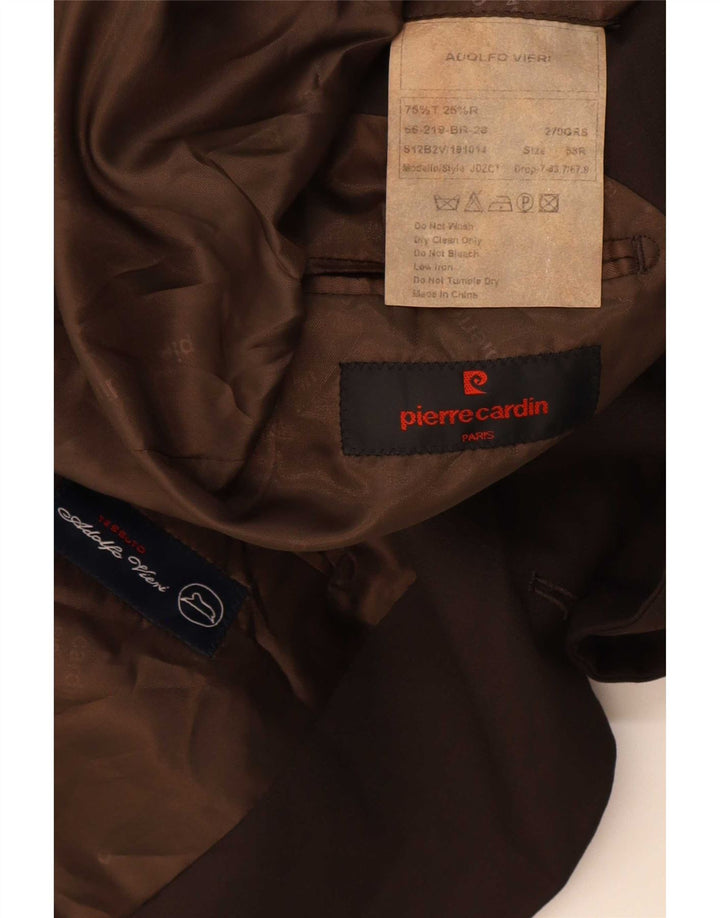 Мужской пиджак Pierre Cardin на 2 пуговицах IT 58 4XL коричневый