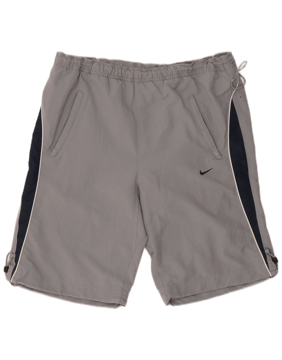 Мужские спортивные шорты Nike UK 31/33, средний серый полиэстер с цветными блоками