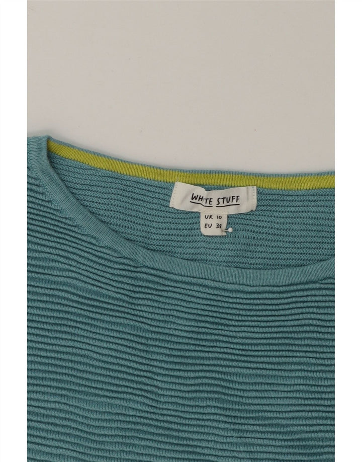 WHITE STUFF Womens Oversized Boat Neck Jumper Sweater UK 10 Small  Green Vintage White Stuff and Second-Hand White Stuff from Messina Hembry 