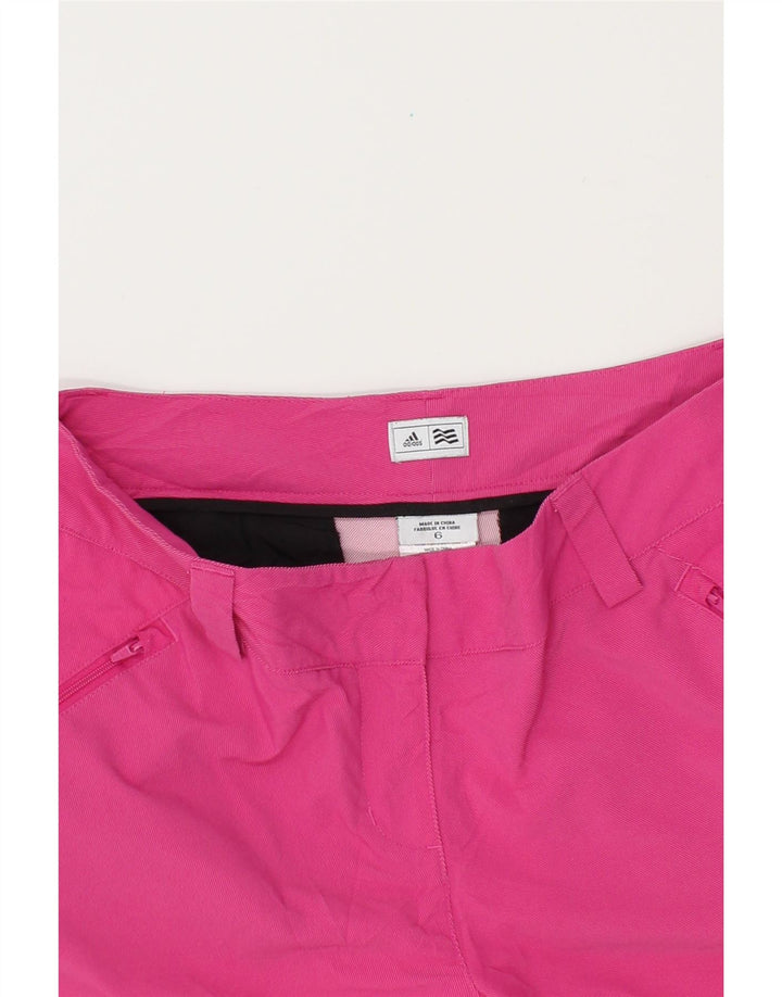 ADIDAS Womens Slim Cropped Trousers US 6 Medium W32 L26  Pink Nylon Vintage Adidas and Second-Hand Adidas from Messina Hembry 