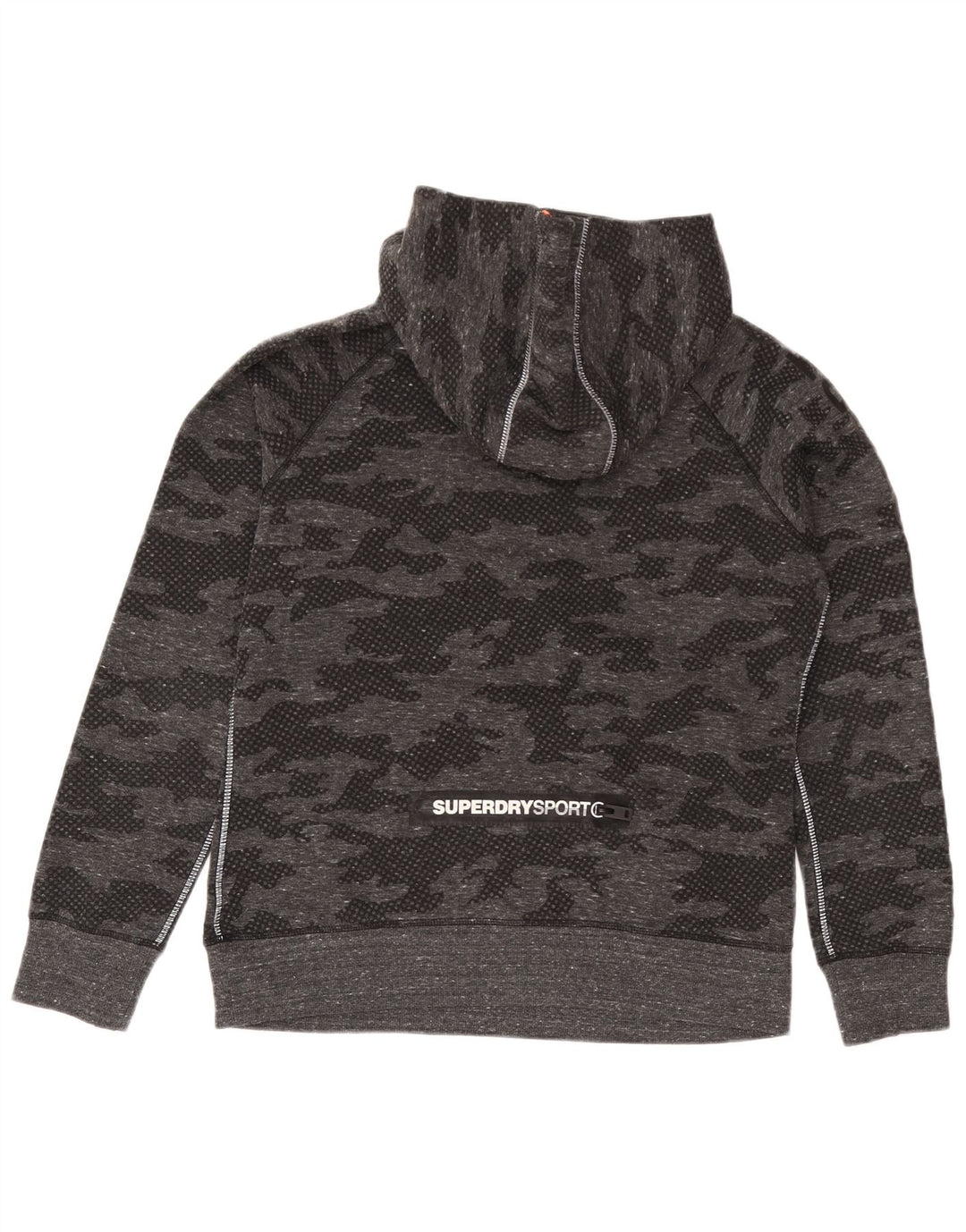 Женский спортивный костюм Superdry с рисунком UK 18 XL, серый камуфляжный полиэстер