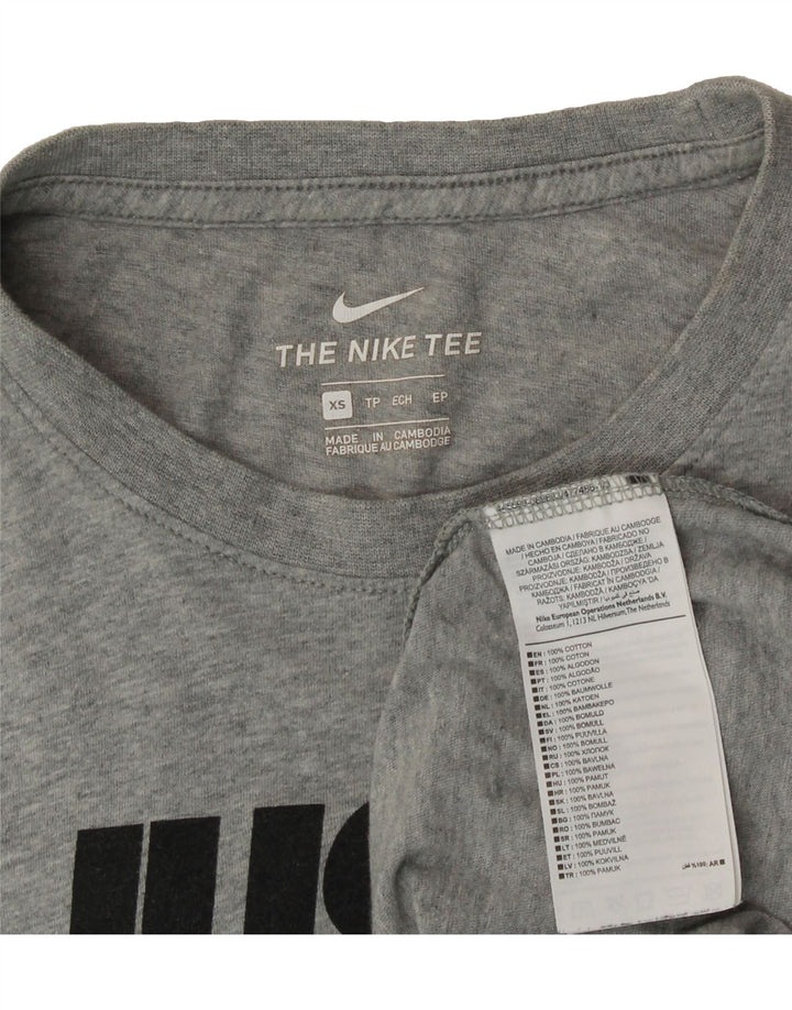 NIKE Mens Graphic T-Shirt Top XS Grey Cotton Vintage Nike and Second-Hand Nike from Messina Hembry 