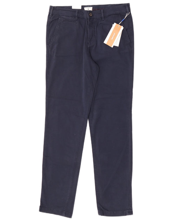Мужские прямые брюки чинос Jack & Jones W31 L32 темно-синие, хлопковые