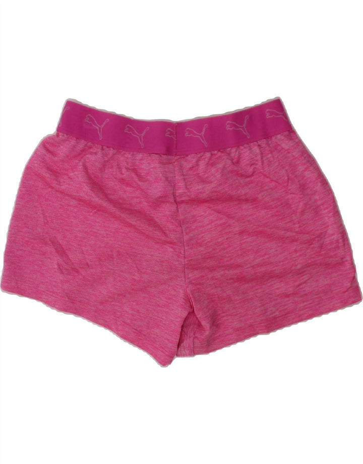 PUMA Girls Graphic Sport Shorts 10-11 Years Medium Pink Polyester Vintage Puma and Second-Hand Puma from Messina Hembry 
