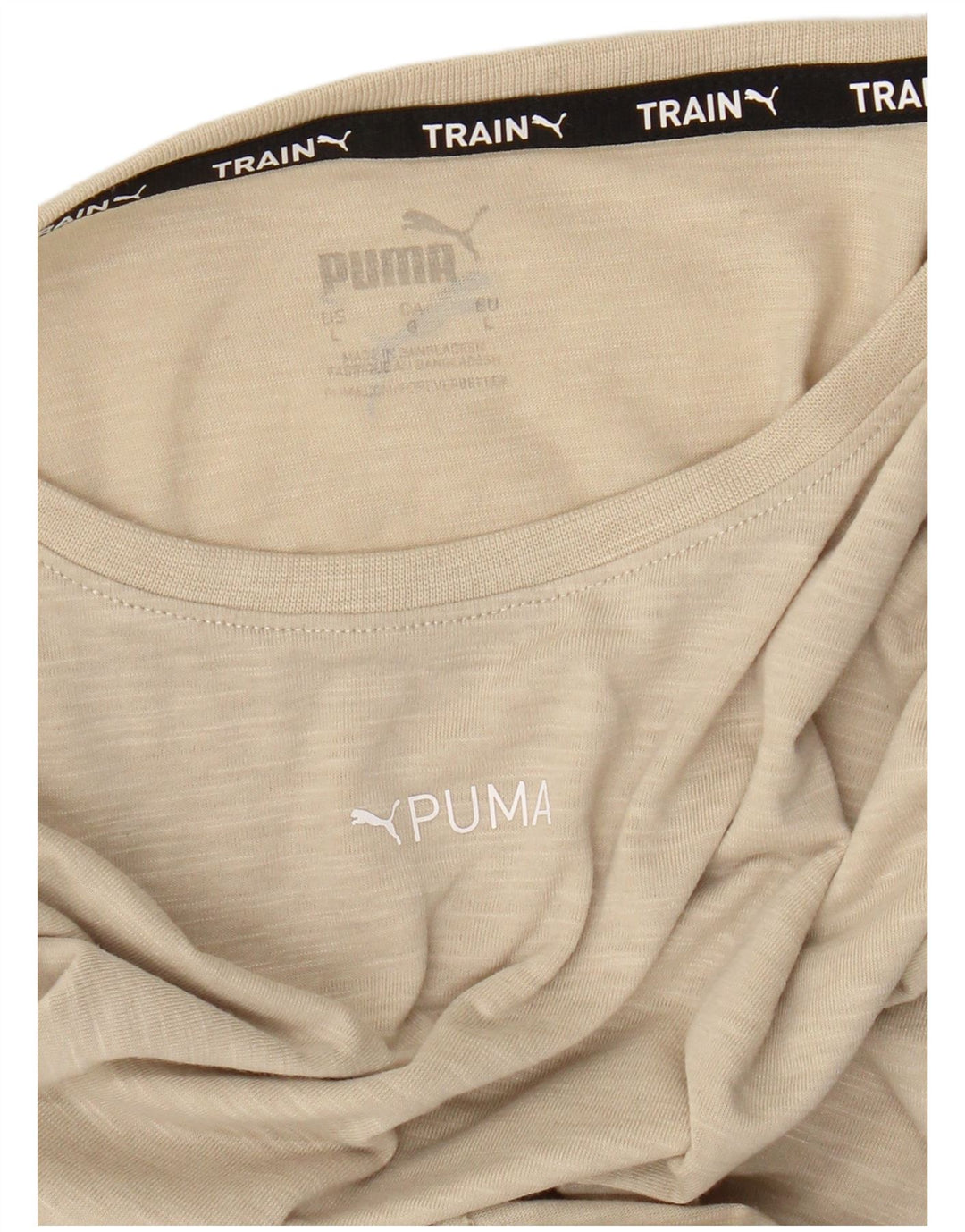 Футболка мужская Puma большая, бежевая в крапинку