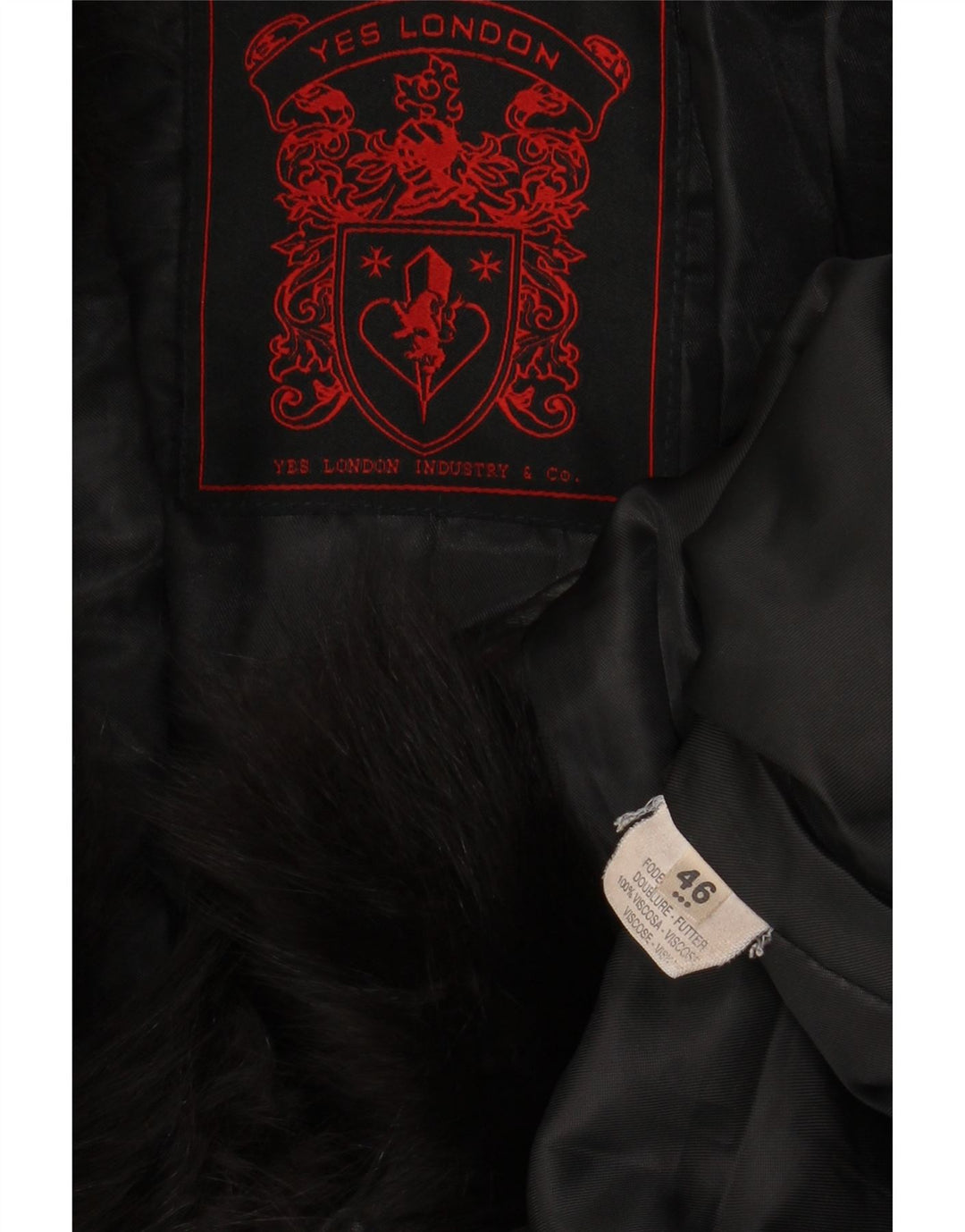 VINTAGE Женское кожаное пальто IT 46 Большое Черное Кожаное