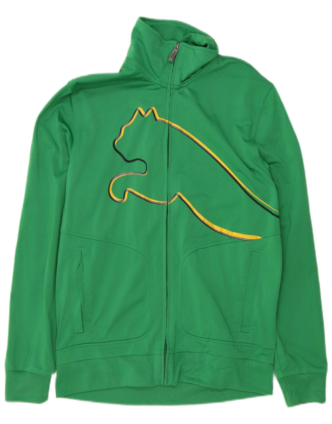 Мужская спортивная куртка с графическим рисунком PUMA, средний зеленый полиэстер