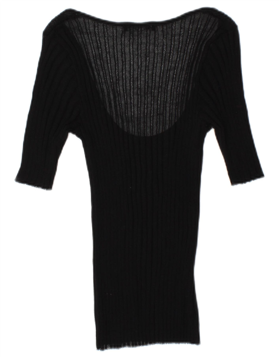Женская прозрачная блузка с рукавами 3/4 Zara UK 12, средний черный
