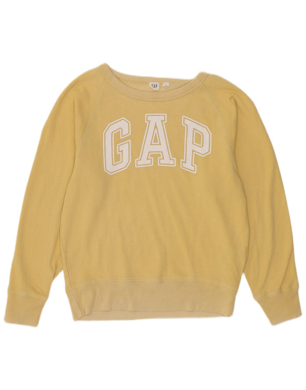 Женский свитер с рисунком Gap UK 6 XS, желтый хлопок
