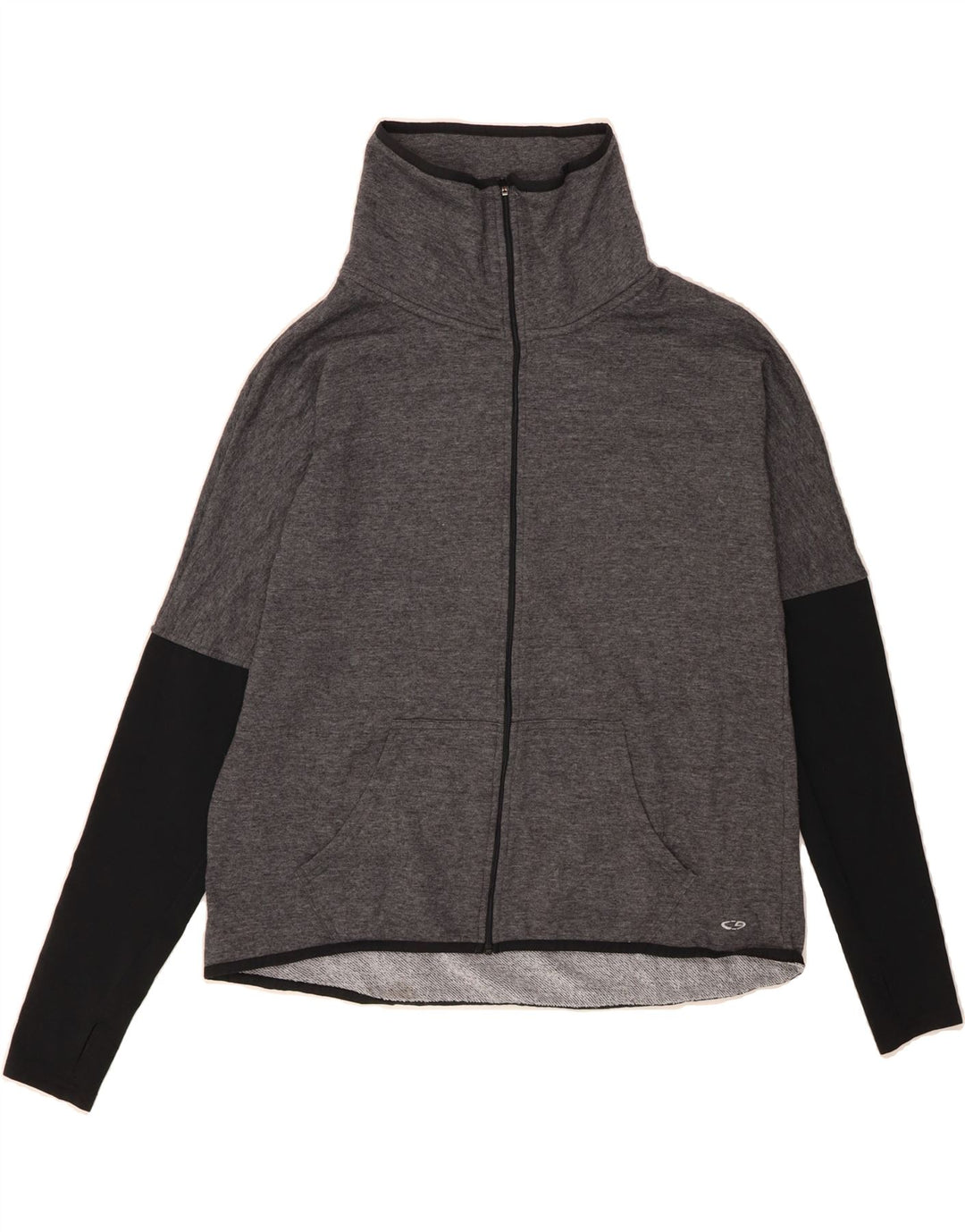 CHAMPION Womens Zip Hoodie Sweater UK 16 Large Grey Vintage Champion and Second-Hand Champion from Messina Hembry 