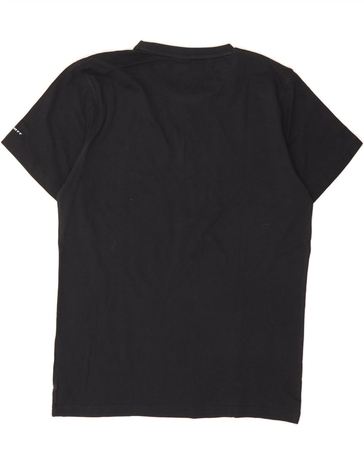 SCOTT Mens Graphic T-Shirt Top Medium Black Cotton Vintage Scott and Second-Hand Scott from Messina Hembry 