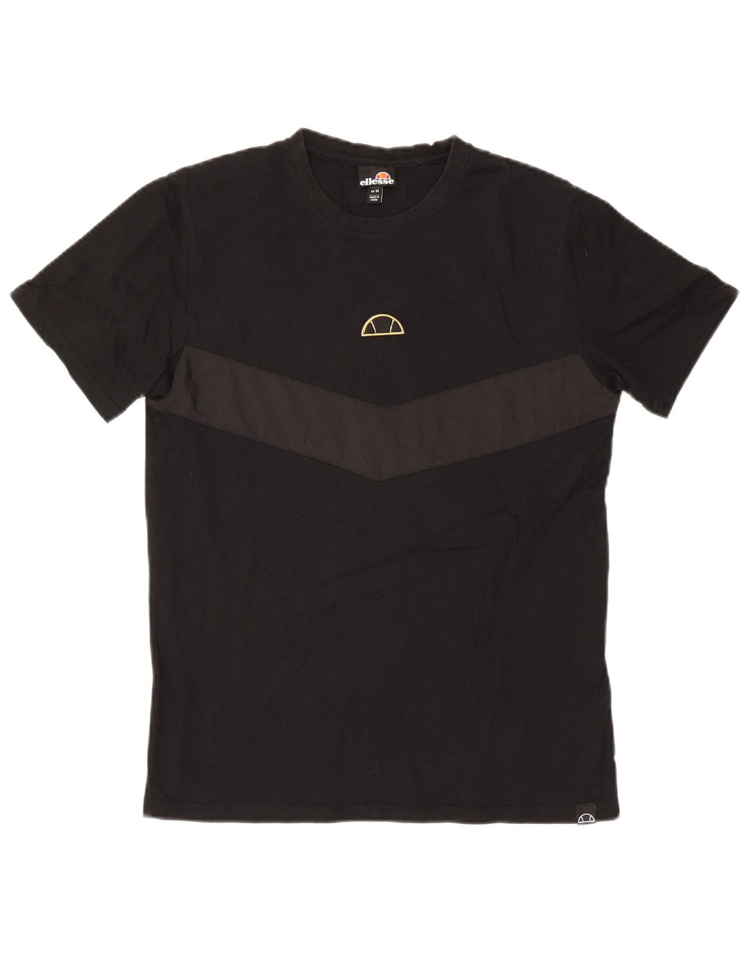 Мужская футболка Ellesse с рисунком, средний черный, цветной блок