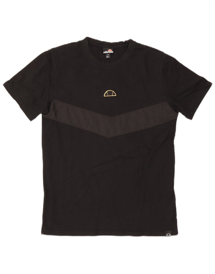 Мужская футболка Ellesse с рисунком, средний черный, цветной блок
