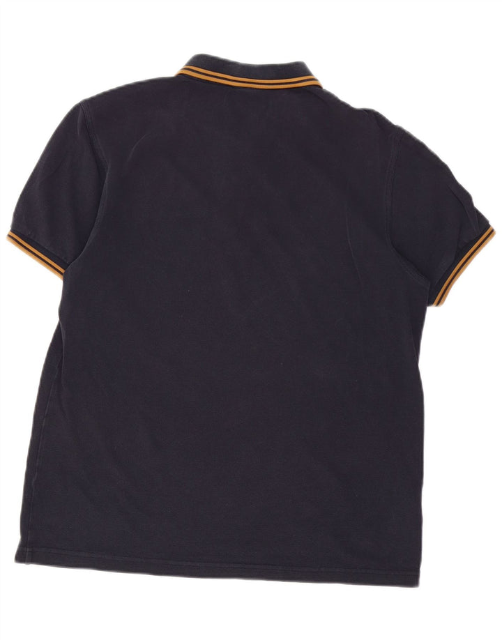 Мужская рубашка-поло Fred Perry среднего размера, темно-синяя, хлопок