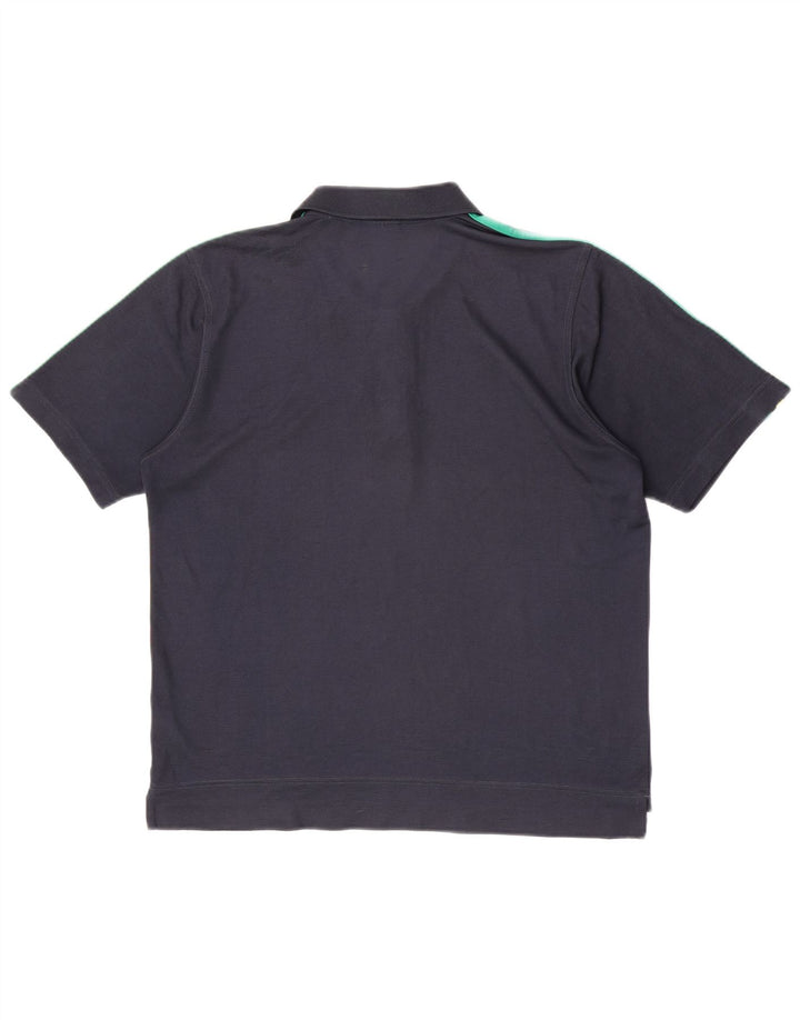 Мужская рубашка-поло Adidas, большая темно-синяя полиэстер