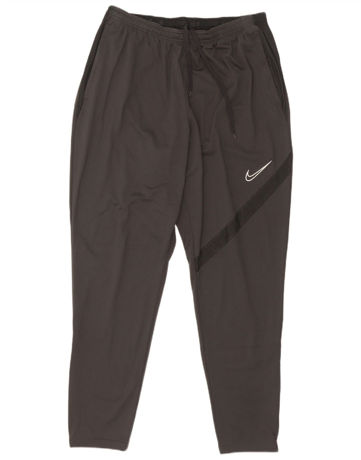 Мужские спортивные брюки Nike Dri Fit XL, серые, полиэстер с цветными блоками