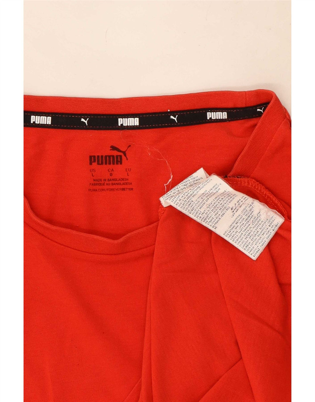 Мужская футболка с рисунком Puma, большой красный хлопок