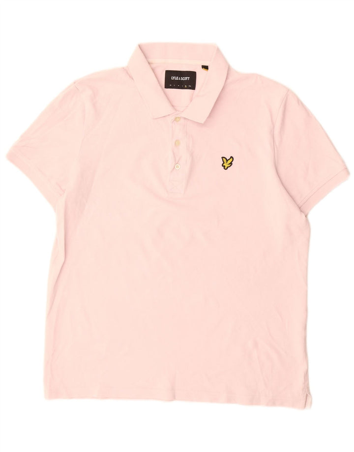 Мужская рубашка-поло Lyle & Scott XL, розовый хлопок