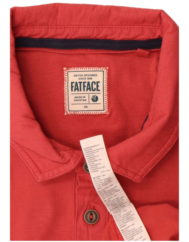 Мужская рубашка поло Fat Face 2XL, красный хлопок