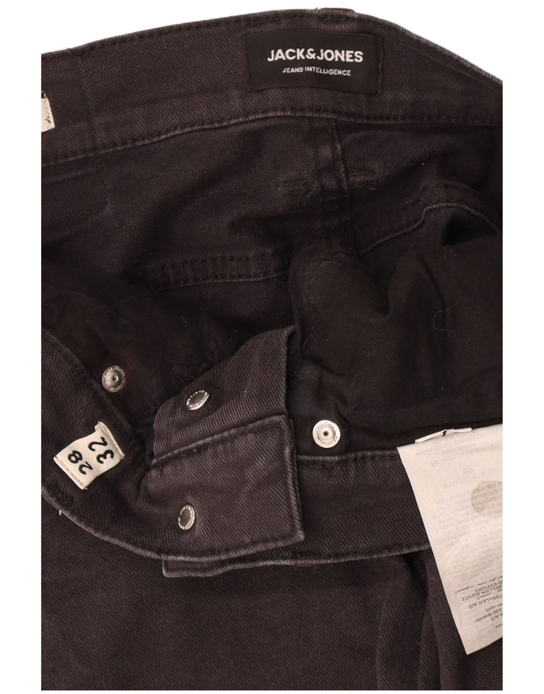 Мужские узкие джинсы Jack & Jones W28 L27, черный хлопок