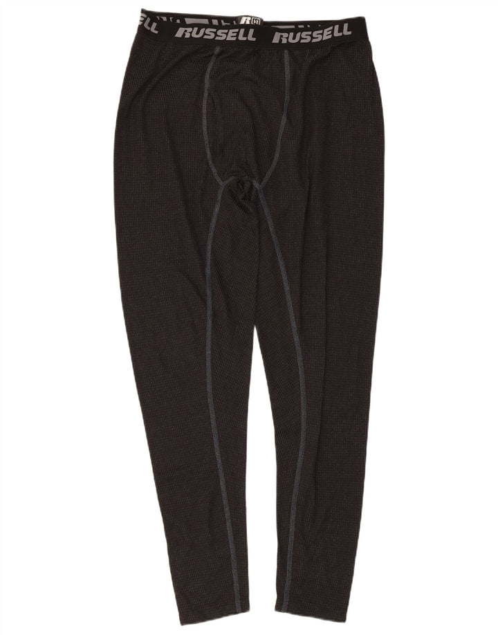 Мужские леггинсы с рисунком Russell Athletic, большие черные полиэстер