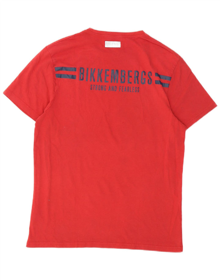 Bikkembergs Мужская футболка с рисунком, большой красный хлопок