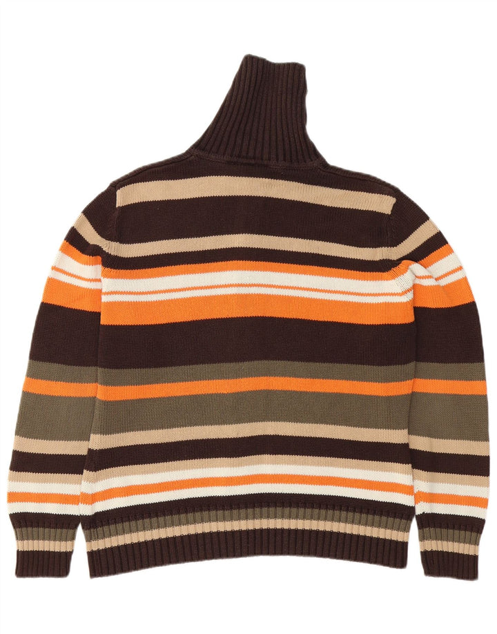 ВИНТАЖНЫЙ женский кардиган-свитер Великобритания 14/16 в большую разноцветную полоску