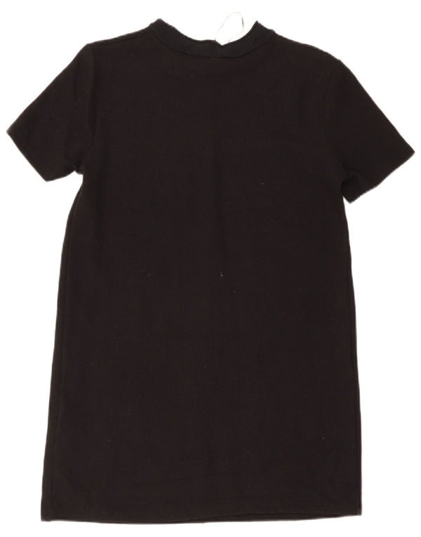 Женское платье прямого кроя Zara UK 12, средний черный хлопок