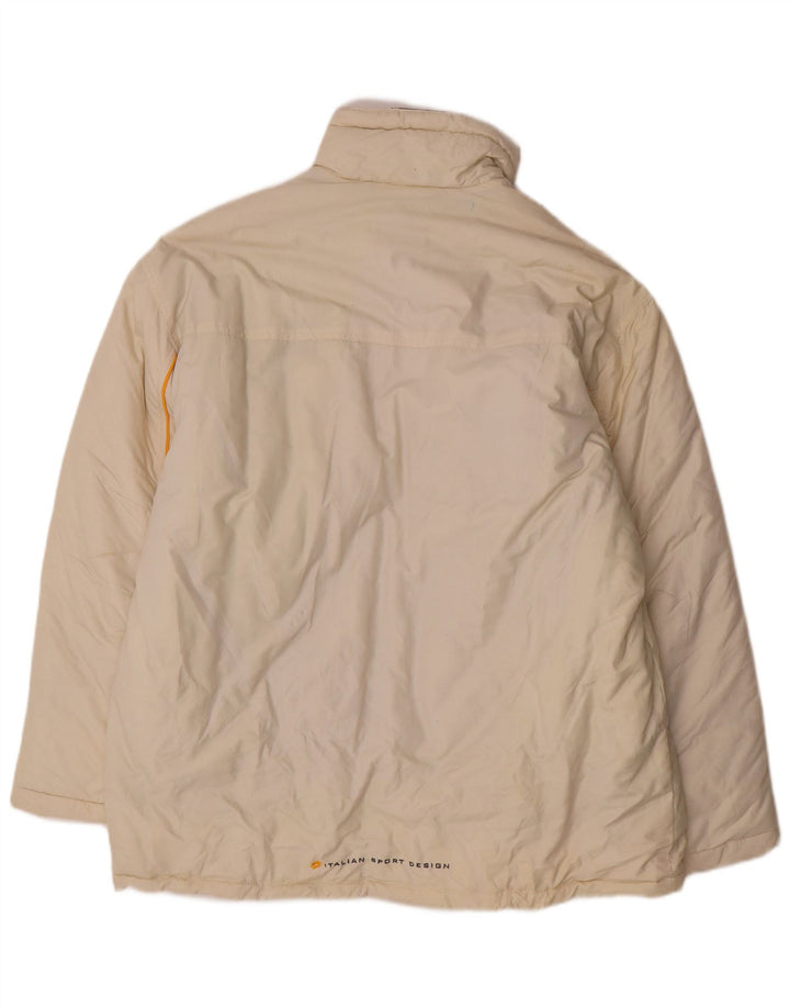 Lotto Мужское Стеганое Пальто IT 46/50 Medium Off White Nylon