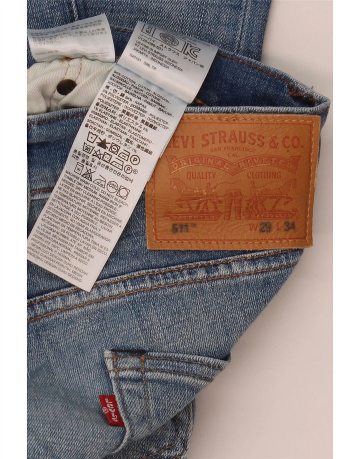 Мужские джинсы Levi's Slim 511 W29 L34 синие, хлопок